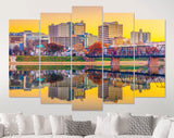 Harrisburg Canvas Print // Harrisburg Pennsylvania USA skyline on the Susquehanna River