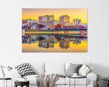 Harrisburg Canvas Print // Harrisburg Pennsylvania USA skyline on the Susquehanna River