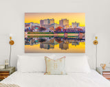 Harrisburg Canvas Print // Harrisburg Pennsylvania USA skyline on the Susquehanna River