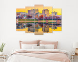 Harrisburg Canvas Print // Harrisburg Pennsylvania USA skyline on the Susquehanna River