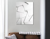 White Paper Canvas Print // Scattered White Paper