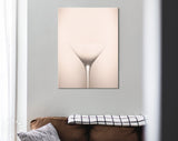 Martini Glass Canvas Print // Illusion of a martini glass blending into the background // Illusion of a naked women