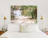 Beach Canvas Print // Palm trees on the sandy beach