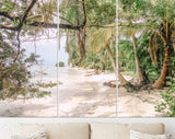 Beach Canvas Print // Palm trees on the sandy beach