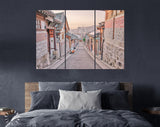 Bukchon Hanok Village Canvas Print // Bukchon Hanok Village in Seoul South Korea