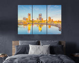 Milwaukee Canvas Print // Milwaukee Wisconsin USA downtown city skyline on Lake Michigan