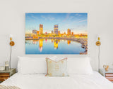 Milwaukee Canvas Print // Milwaukee Wisconsin USA downtown city skyline on Lake Michigan