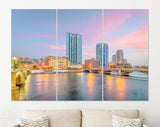 Grand Rapids Canvas Print // Grand Rapids Michigan USA Downtown Skyline