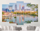 Cleveland Canvas Print // Cleveland Ohio USA Skyline