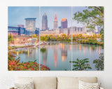 Cleveland Canvas Print // Cleveland Ohio USA Skyline