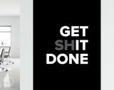 Get [Sh]it Done Canvas Print // Office Wall Decor // Motivational Modern Art