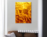 Crumpled Foil Canvas Print // Crumpled Gold Metal Foil