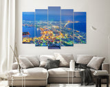 Hokkaido Canvas Print // Hokkaido Japan City Skyline From Mt Hakodate // Canvas Wall Art