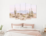 Arizona Desert Canvas Print // The Four Peaks and Saguaros // Central Arizona Desert