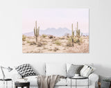 Arizona Desert Canvas Print // The Four Peaks and Saguaros // Central Arizona Desert