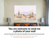 Arizona Desert Canvas Print // The Four Peaks and Saguaros // Central Arizona Desert