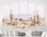 Arizona Desert Canvas Print // The Four Peaks and Saguaros // Central Arizona Desert