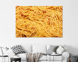 Spaghetti Canvas Print // Spaghetti with Italian Tomato Sauce // Cooked Spaghetti with a Savory Sauce