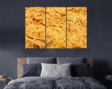 Spaghetti Canvas Print // Spaghetti with Italian Tomato Sauce // Cooked Spaghetti with a Savory Sauce