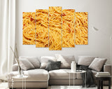 Spaghetti Canvas Print // Spaghetti with Italian Tomato Sauce // Cooked Spaghetti with a Savory Sauce