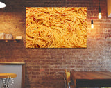 Spaghetti Canvas Print // Spaghetti with Italian Tomato Sauce // Cooked Spaghetti with a Savory Sauce