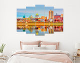 Harrisburg Canvas Print // Harrisburg Pennsylvania USA skyline on the Susquehanna River