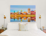 Harrisburg Canvas Print // Harrisburg Pennsylvania USA skyline on the Susquehanna River