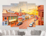 Annapolis Canvas Print // Annapolis Maryland USA downtown view over Main Street with the State House