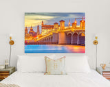 St. Augustine Canvas Print // St. Augustine Florida USA city skyline and Bridge of Lions