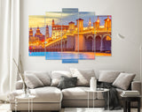 St. Augustine Canvas Print // St. Augustine Florida USA city skyline and Bridge of Lions