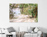 Beach Canvas Print // Palm trees on the sandy beach