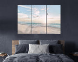 Seagulls Canvas Print // Seagulls Fly At Sea Dawn