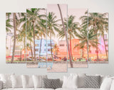 Ocean Drive Canvas Print // Miami Beach Florida USA on Ocean Drive