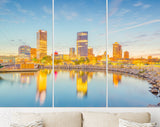 Milwaukee Canvas Print // Milwaukee Wisconsin USA downtown city skyline on Lake Michigan