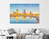 Milwaukee Canvas Print // Milwaukee Wisconsin USA downtown city skyline on Lake Michigan