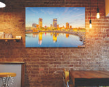 Milwaukee Canvas Print // Milwaukee Wisconsin USA downtown city skyline on Lake Michigan