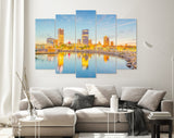 Milwaukee Canvas Print // Milwaukee Wisconsin USA downtown city skyline on Lake Michigan