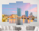 Grand Rapids Canvas Print // Grand Rapids Michigan USA Downtown Skyline