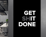 Get [Sh]it Done Canvas Print // Office Wall Decor // Motivational Modern Art