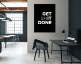 Get [Sh]it Done Canvas Print // Office Wall Decor // Motivational Modern Art