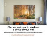 Silent Forest Canvas Print // Morning Forest in Spring with Beautiful Bright Sun Rays