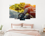 Motorcycle Rider Canvas Print // Motorbike on the Road Riding