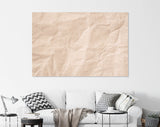 Crumpled Paper Canvas Print // Recycle Brown Paper Crumpled Texture // Old Paper Surface