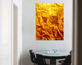 Crumpled Foil Canvas Print // Crumpled Gold Metal Foil