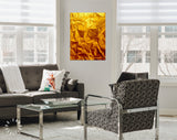 Crumpled Foil Canvas Print // Crumpled Gold Metal Foil