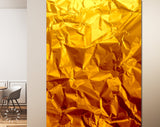 Crumpled Foil Canvas Print // Crumpled Gold Metal Foil