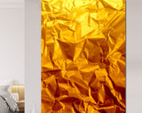 Crumpled Foil Canvas Print // Crumpled Gold Metal Foil