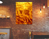 Crumpled Foil Canvas Print // Crumpled Gold Metal Foil