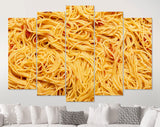 Spaghetti Canvas Print // Spaghetti with Italian Tomato Sauce // Cooked Spaghetti with a Savory Sauce