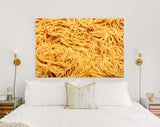 Spaghetti Canvas Print // Spaghetti with Italian Tomato Sauce // Cooked Spaghetti with a Savory Sauce